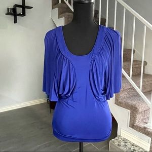 Marciano draped sleeve blouse
